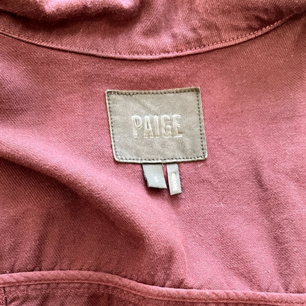 Paige Jacket - Scout Denim - Dark Burgundy - Trucker  - Size Small - Picture 13 of 13